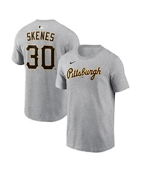 Nike Men's Paul Skenes Heather Gray Pittsburgh Pirates Name & Number T-Shirt