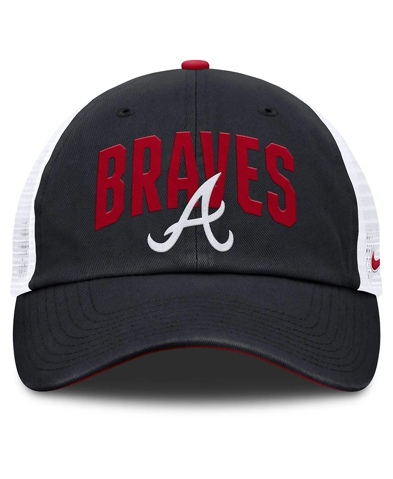 Nike Men's Navy Atlanta Braves Primetime Club Adjustable Trucker Hat