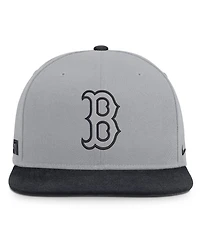 Nike Men's Gray/Navy Boston Red Sox Primetime Pro Dri-fit Snapback Hat