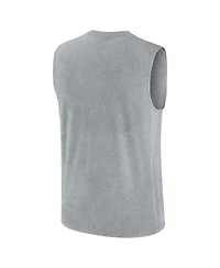 Jordan Men's Heather Gray Oklahoma Sooners Primetime Legend Arch Dri-fit Muscle Tank Top