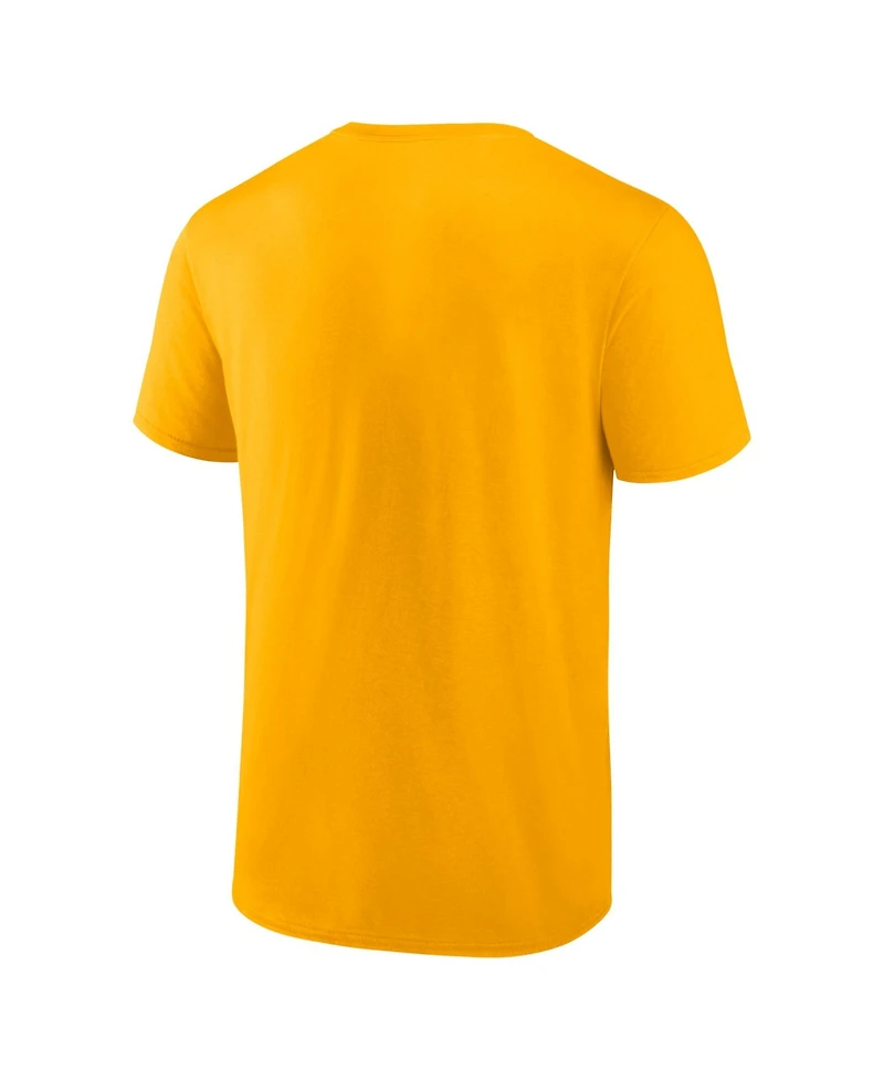 Logo Athletic Men's Gold Los Angeles Lakers Wordmark T-Shirt