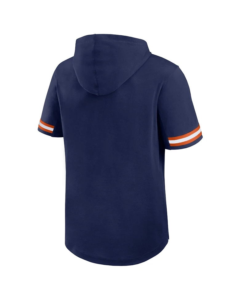 Fanatics Men's Navy Denver Broncos Optimal Play Short Sleeve Hooded T-Shirt