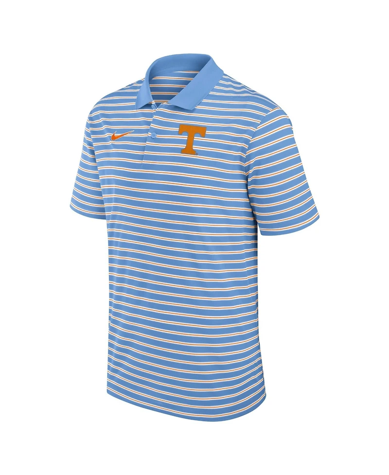 Nike Men's Light Blue/White Tennessee Volunteers Striped Dri-fit Polo Shirt