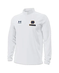Under Armour Men's White Notre Dame Fighting Irish Freedom Collection Motion Quarter-Zip Pullover Sweatshirt