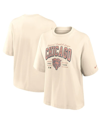 Nike Women's Cream Chicago Bears Vintage Mod Boxy T-Shirt