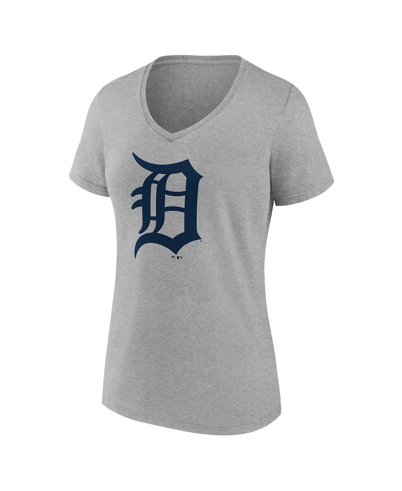 Logo Athletic Women's Gray Detroit Tigers V-Neck T-Shirt