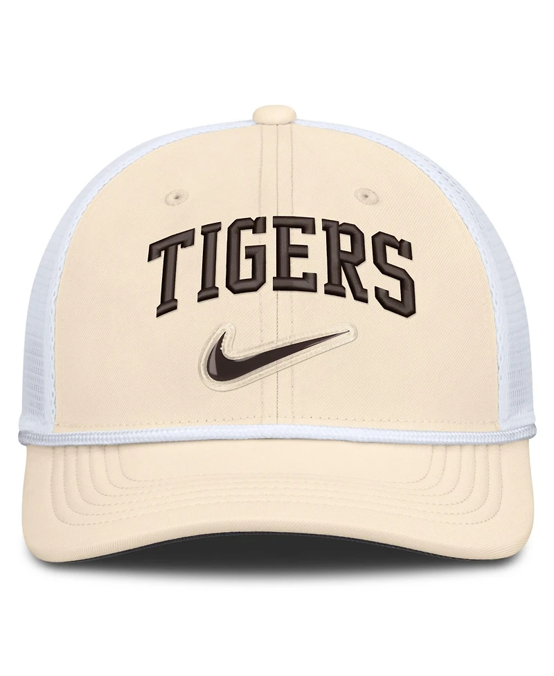 Nike Men's Natural/White Detroit Tigers Rise Dri-fit Trucker Adjustable Hat