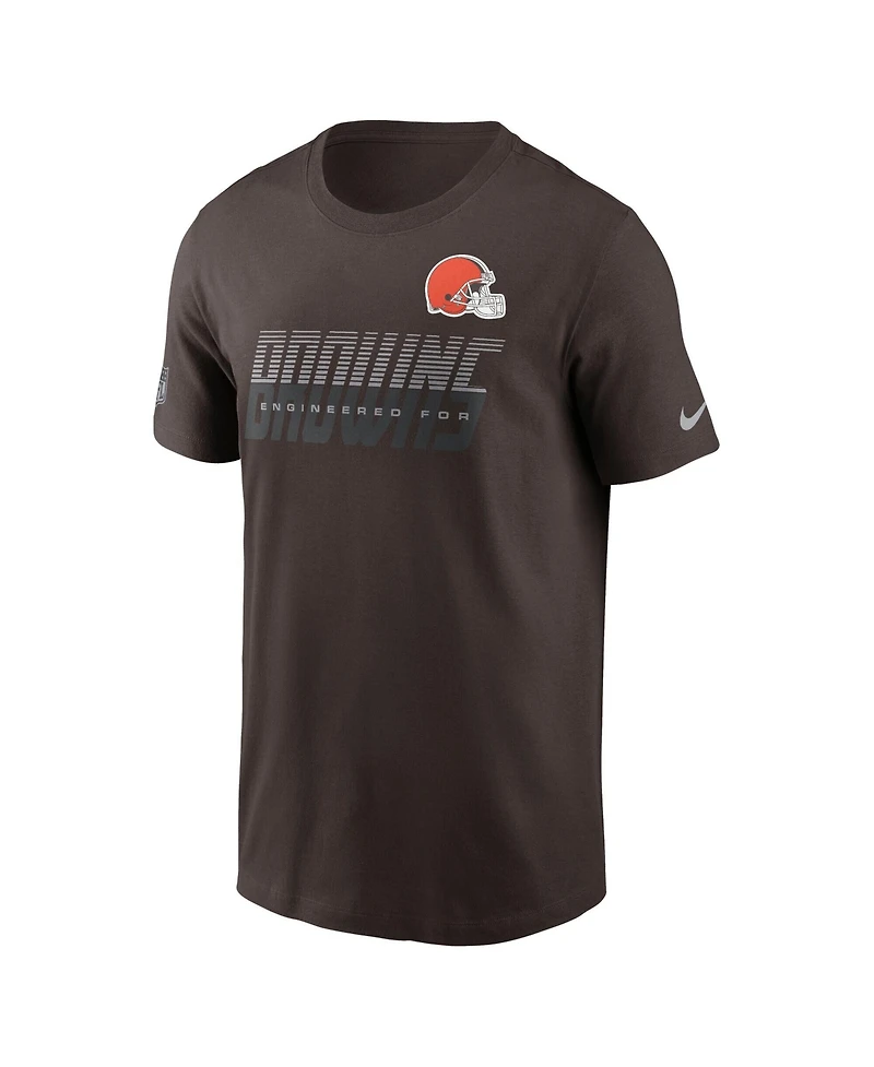Nike Men's Brown Cleveland Browns Sideline Dri-fit T-Shirt