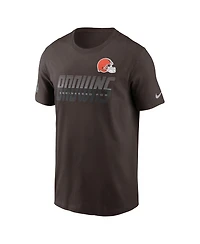 Nike Men's Brown Cleveland Browns Sideline Dri-fit T-Shirt