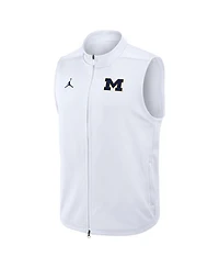 Jordan Men's White Michigan Wolverines Primetime Victory Therma-fit Full-Zip Vest