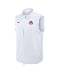 Nike Men's White Ohio State Buckeyes Primetime Victory Therma-fit Full-Zip Vest