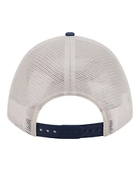New Era Men's Light Beige/Navy Detroit Tigers Frayed M-Crown A-Frame 9FORTY Trucker Adjustable Hat