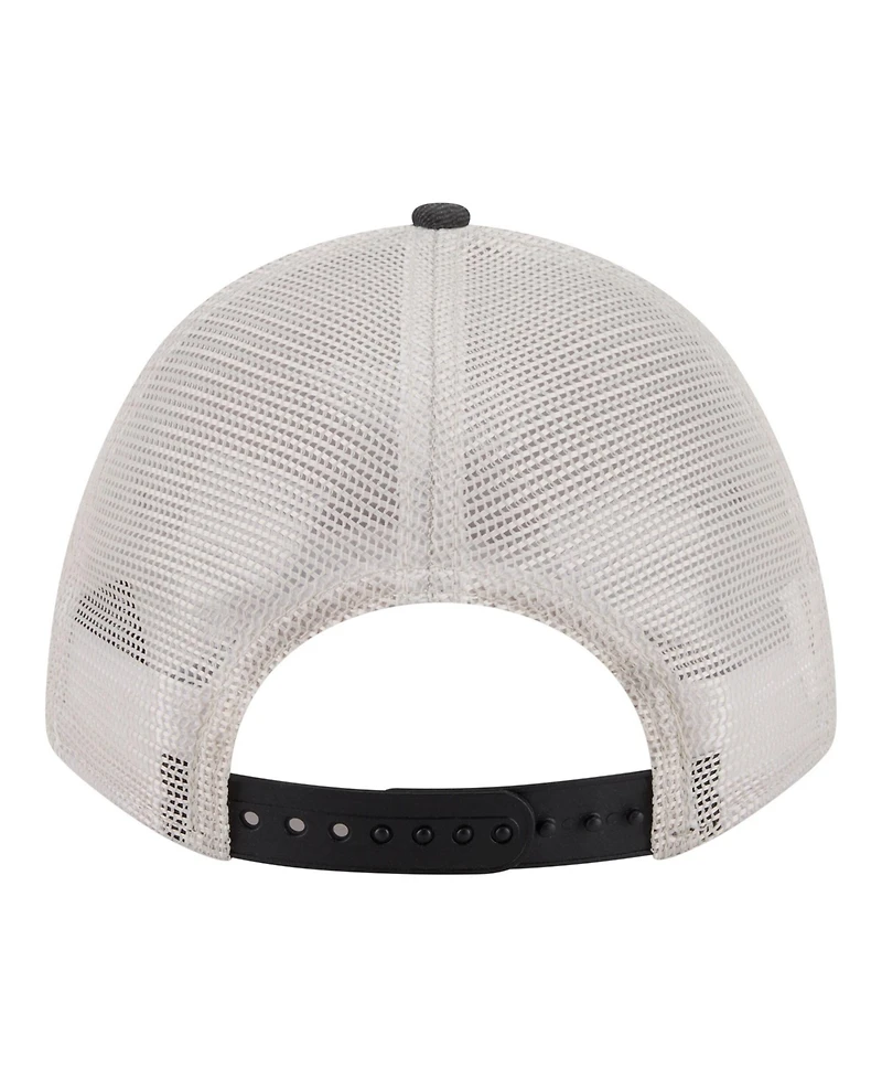 New Era Men's Light Beige/Black Baltimore Orioles Frayed M-Crown A-Frame 9FORTY Trucker Adjustable Hat