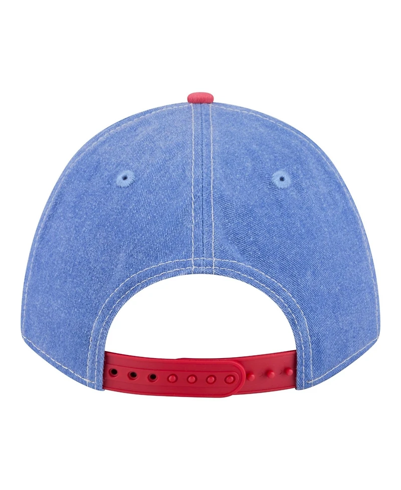 New Era Men's Royal/Red Chicago Cubs Felt M-Crown 9FORTY Adjustable Hat
