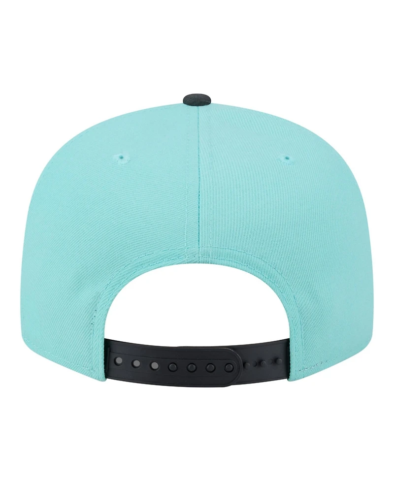 New Era Men's Turquoise/Charcoal New York Mets Two-Tone Color Pack 9FIFTY Snapback Hat