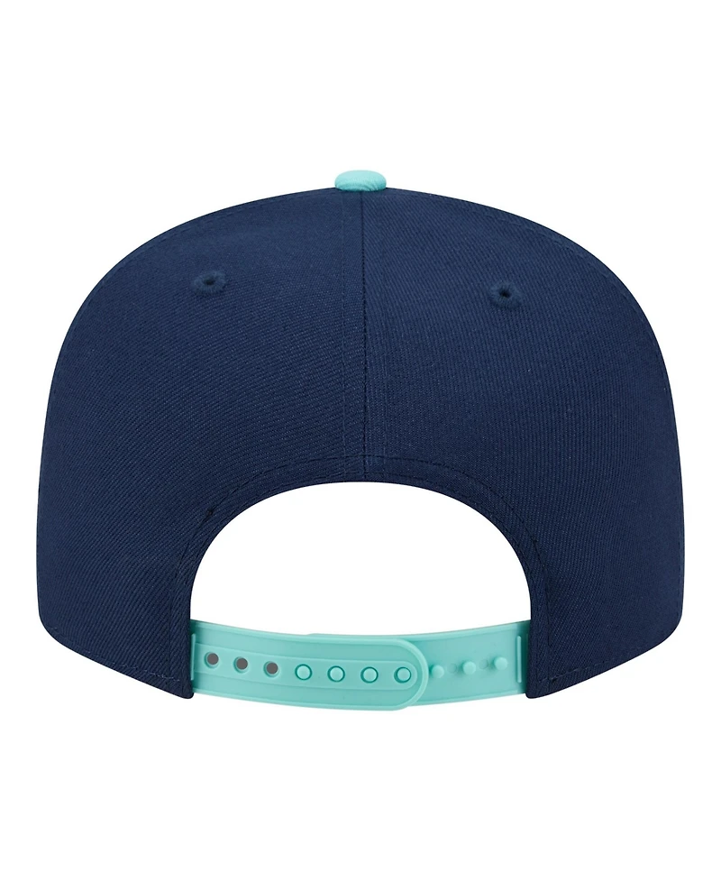 New Era Men's Navy/Turquoise Cincinnati Reds 2-Tone Color Pack 9FIFTY Snapback Hat
