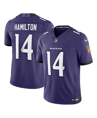 Nike Men's Kyle Hamilton Purple Baltimore Ravens Team Vapor F.u.s.e. Stitched Limited Jersey