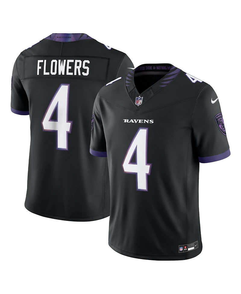 Nike Men's Zay Flowers Black Baltimore Ravens Alternate Vapor F.u.s.e. Stitched Limited Jersey