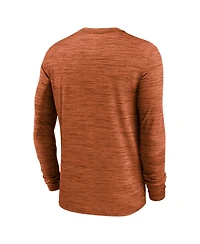 Nike Men's Texas Orange Longhorns Sideline Velocity Dri-fit Long Sleeve T-Shirt