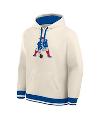 Fanatics Men's Cream New England Patriots Chenille Heavyweight Fleece Hoodie