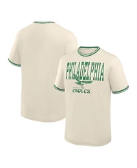 Fanatics Men's Cream Philadelphia Eagles Time Honored Tradition Ringer Fashion T-Shirt