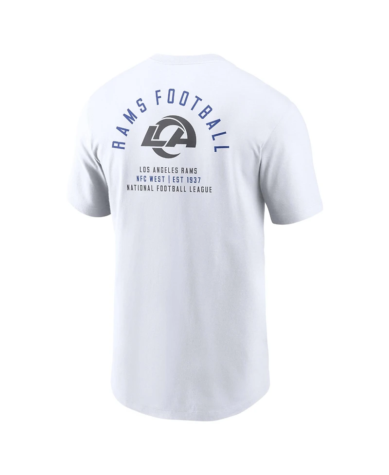 Nike Men's White Los Angeles Rams Split Logo T-Shirt