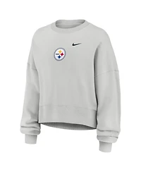 Nike Women's Gray Pittsburgh Steelers Oversized Primetime Phoenix Fleece Sweatshirt