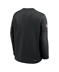 Nike Men's Black San Francisco 49ers Sideline Coaches Team Present Midweight Therma-fit Sweatshirt