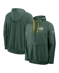 Nike Men's Green Bay Packers Sideline Logo Glory Anorak Half-Zip Hoodie