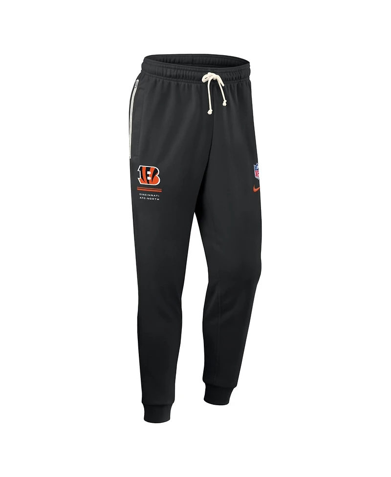 Nike Men's Black Cincinnati Bengals Sideline Standard Issue Touchback Kick Dri-fit Taper Pants