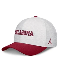 Jordan Men's and Women's White/Crimson Oklahoma Sooners Primetime Rise Adjustable Hat