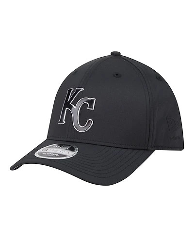 New Era Men's Black Kansas City Royals Metallic 39THIRTY M-Crown Flex Hat