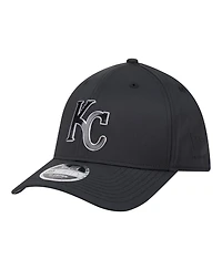 New Era Men's Black Kansas City Royals Metallic 39THIRTY M-Crown Flex Hat
