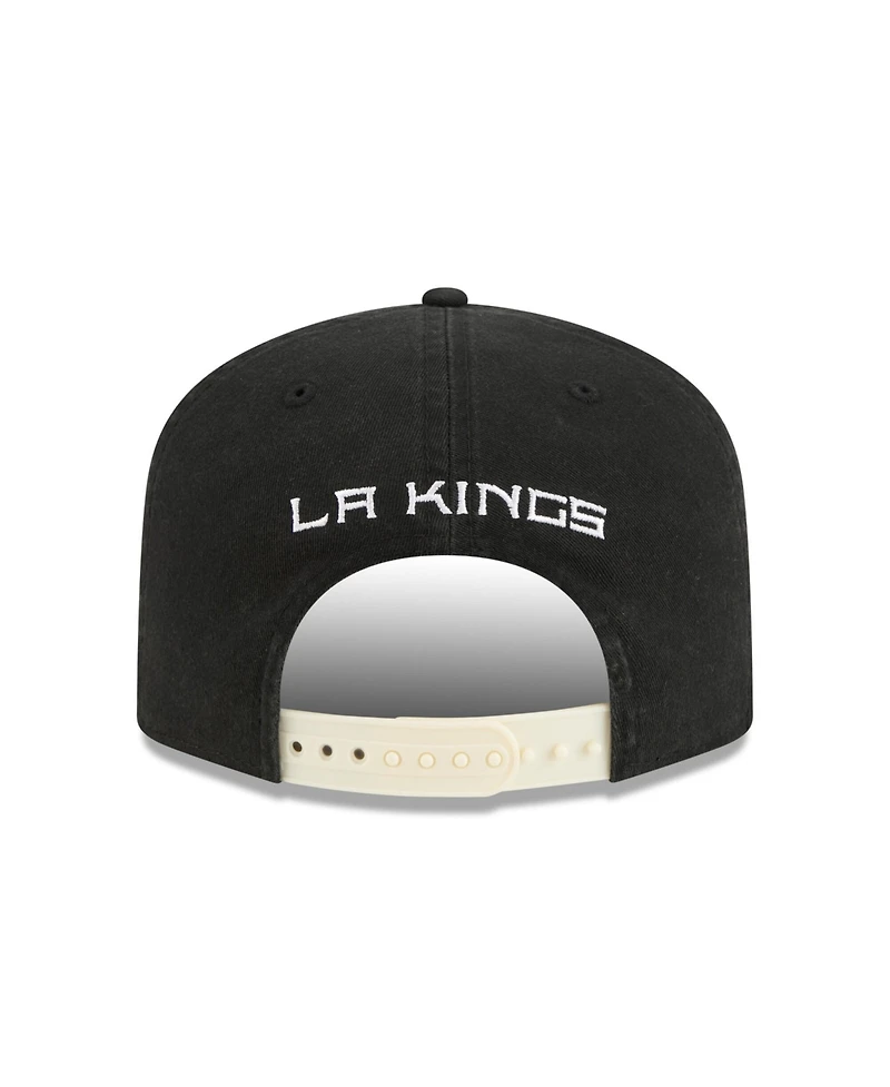 New Era Men's Black Los Angeles Kings Throwback Stanley Cup Champions Side Patch 19TWENTY Adjustable Hat