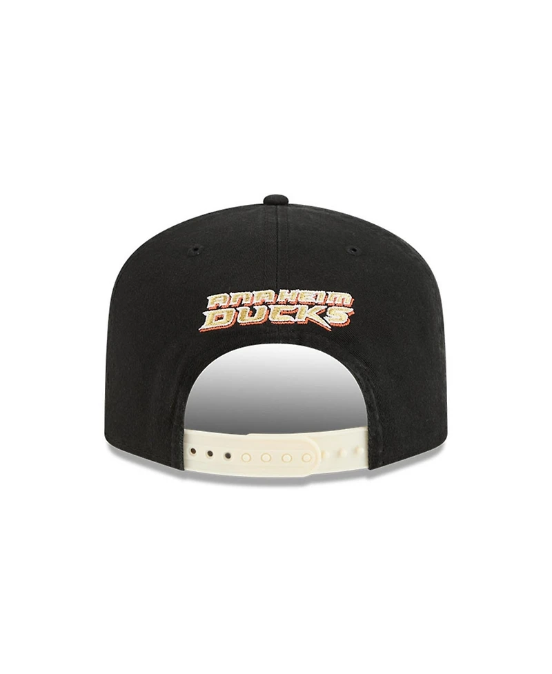 New Era Men's Black Anaheim Ducks Throwback Stanley Cup Champions Side Patch 19TWENTY Adjustable Hat