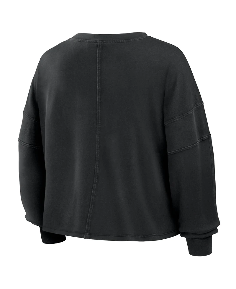 Fanatics Women's Black Indiana Fever Oversized Boxy Long Sleeve Top