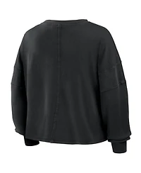 Fanatics Women's Black Indiana Fever Oversized Boxy Long Sleeve Top