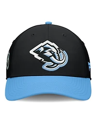 Fanatics Men's Black/Light Blue Utah Mammoth Flex Fit Hat