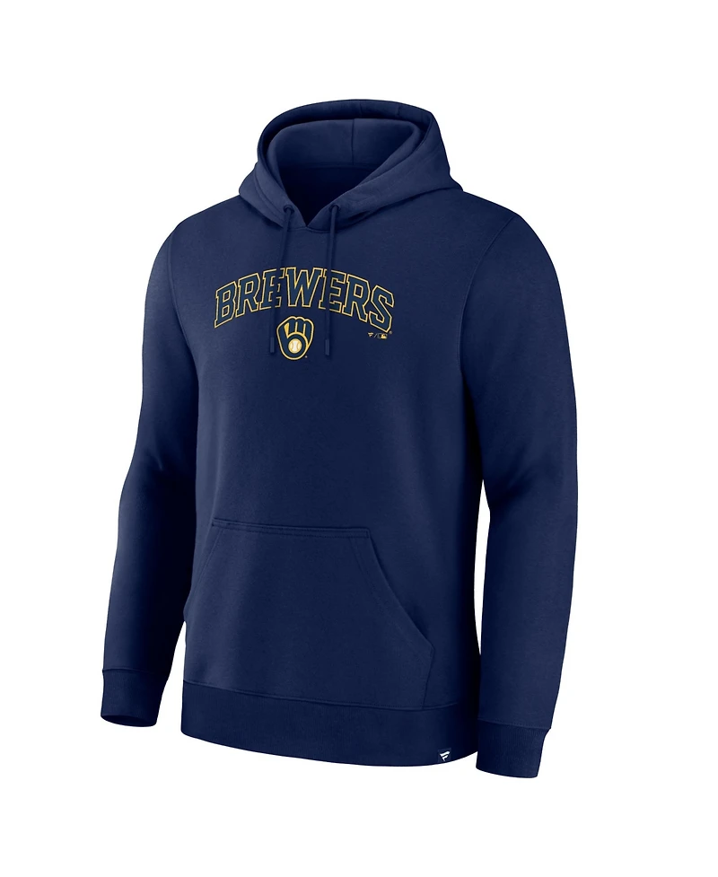Fanatics Men's Navy Milwaukee Brewers Lock-Up Legacy Hoodie
