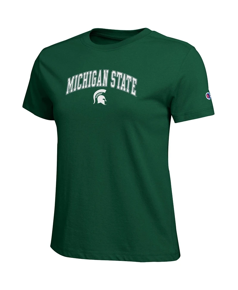 Champion Women's Green Michigan State Spartans Arched Over Logo T-Shirt