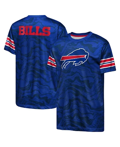 Outerstuff Big Boys and Girls Royal Buffalo Bills Slant Route Performance T-Shirt