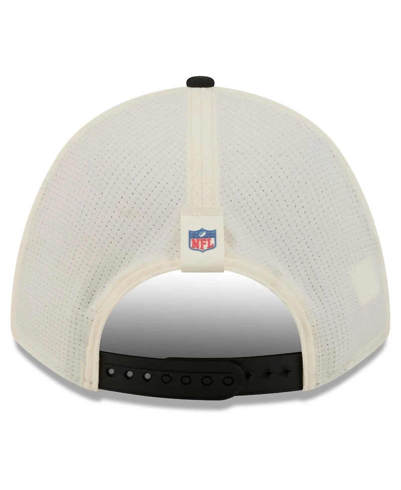 New Era Men's Cream/Black Las Vegas Raiders 2026 Nfl Training Camp 9FORTY Adjustable Hat