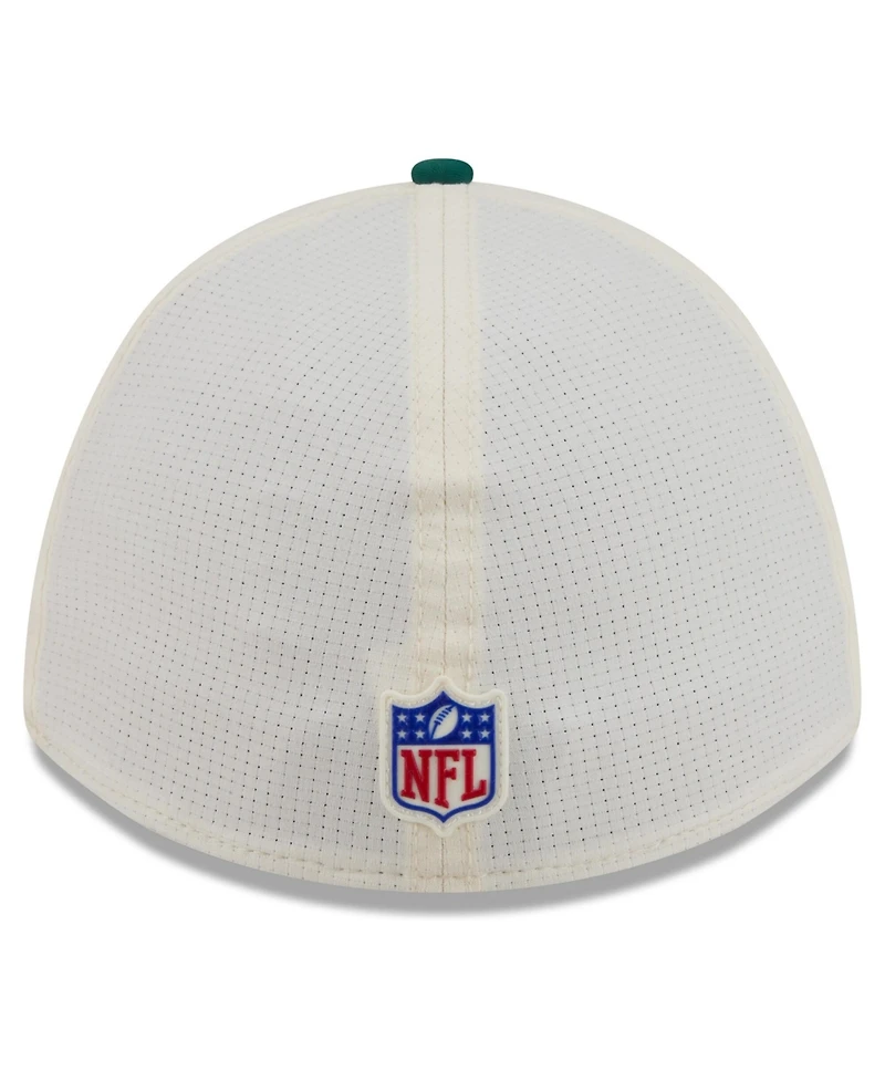 New Era Men's Cream/Green York Jets 2026 Nfl Training Camp 39THIRTY Flex Hat