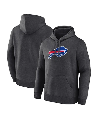 Logo Athletic Men's Heather Charcoal Buffalo Bills Primary Logo Hoodie
