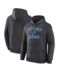 Logo Athletic Men's Heather Charcoal Detroit Lions Arch Victory Hoodie