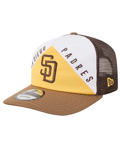 New Era Men's White/Brown San Diego Padres Retro Cut 19TWENTY Adjustable Trucker Hat