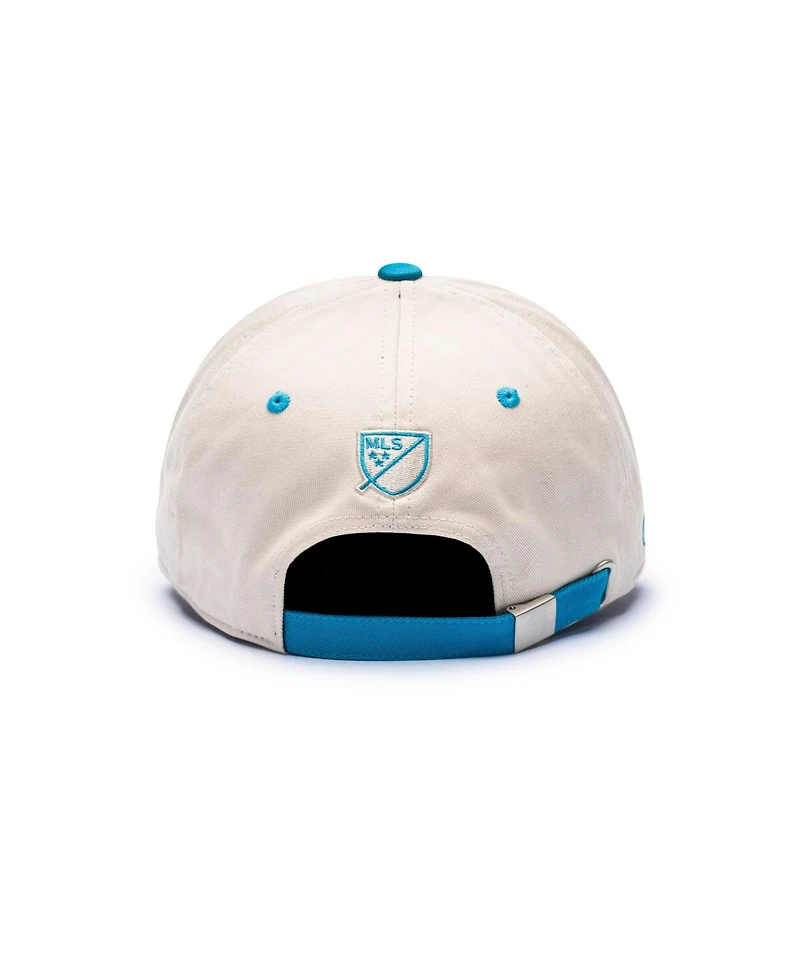 Fan Ink Men's and Women's Tan/Blue Charlotte Fc Ocean Drive Adjustable Hat