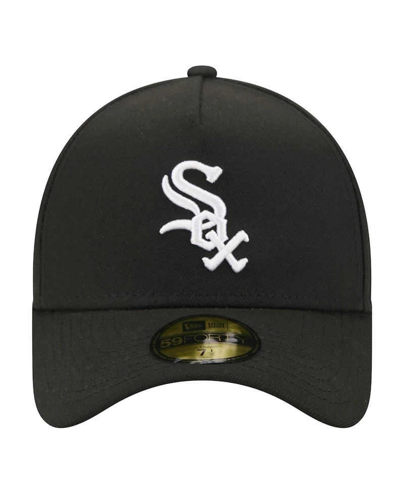 New Era Men's Black Chicago White Sox A-Frame 59FORTY Fitted Hat