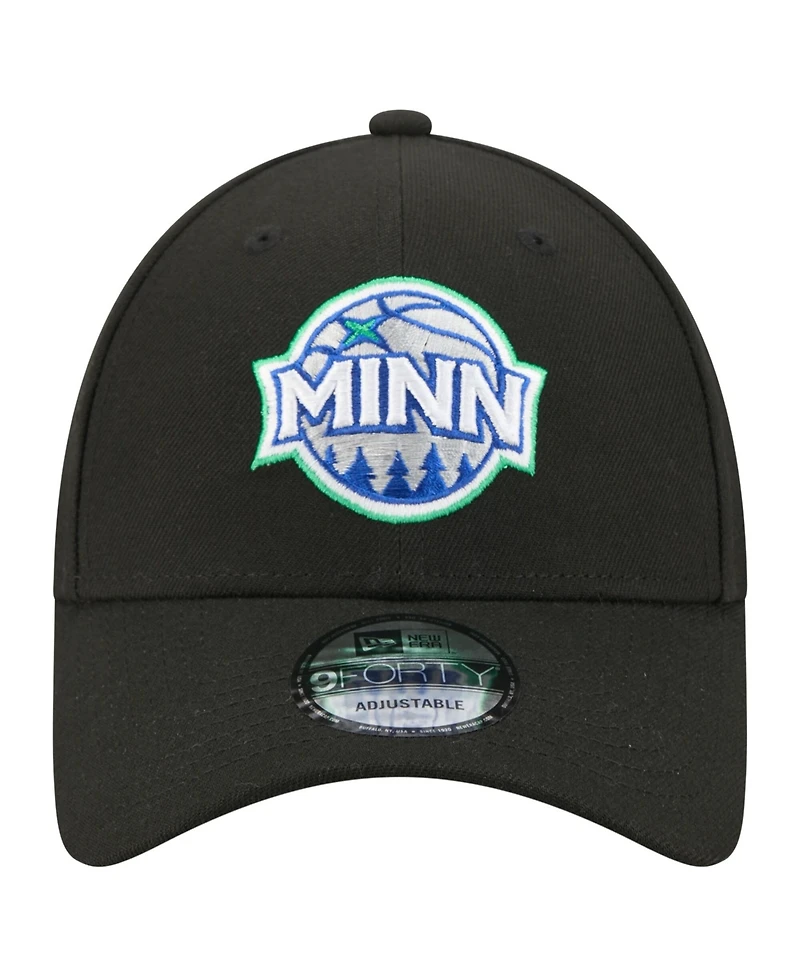New Era Men's Black Minnesota Timberwolves 9FORTY Adjustable Hat