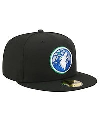 New Era Men's Black Minnesota Timberwolves 59FIFTY Fitted Hat